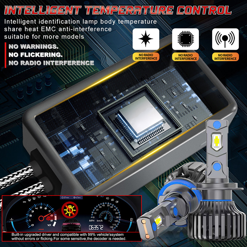 Dualvision H7 H4 Led Headlight 80000Lm 350W Canbus H1 H8 H9 H11 9005 9006 Hb3 Hb4 9012 High Low Beam