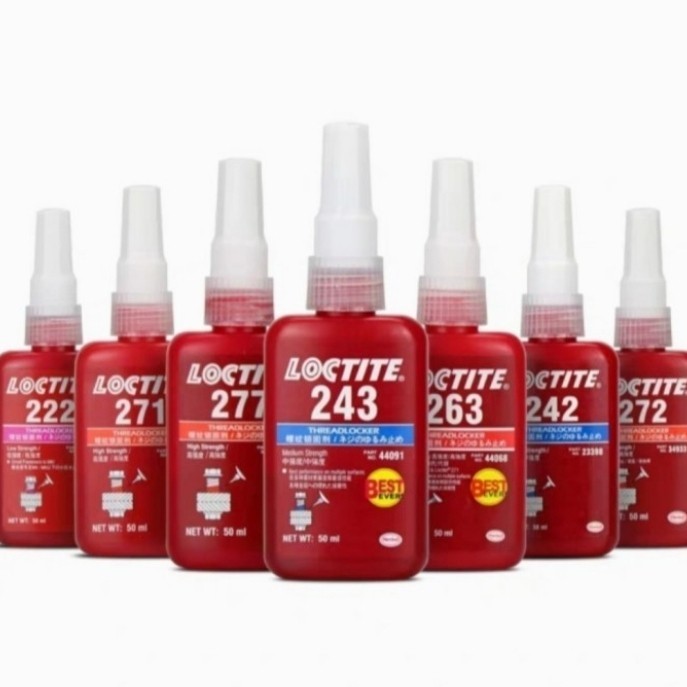 

JH8 Lem Baut Serbaguna-Lem loc tite 243 272 271 242 Super kuat untuk Sekrup-Lem Super 50 ml
