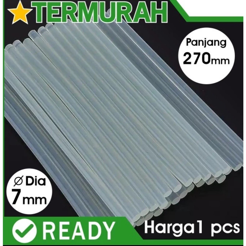 

JH8 Isi Lem Tembak 1 kg Glue Gun Kecil Lem Bakar Lilin 0.7 CM x 27 CM