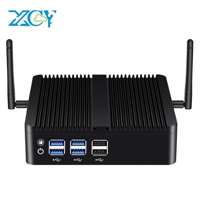 XCY Fanless Mini PC Intel Core i7 4500U i5 4200U Gigabit Ethernet