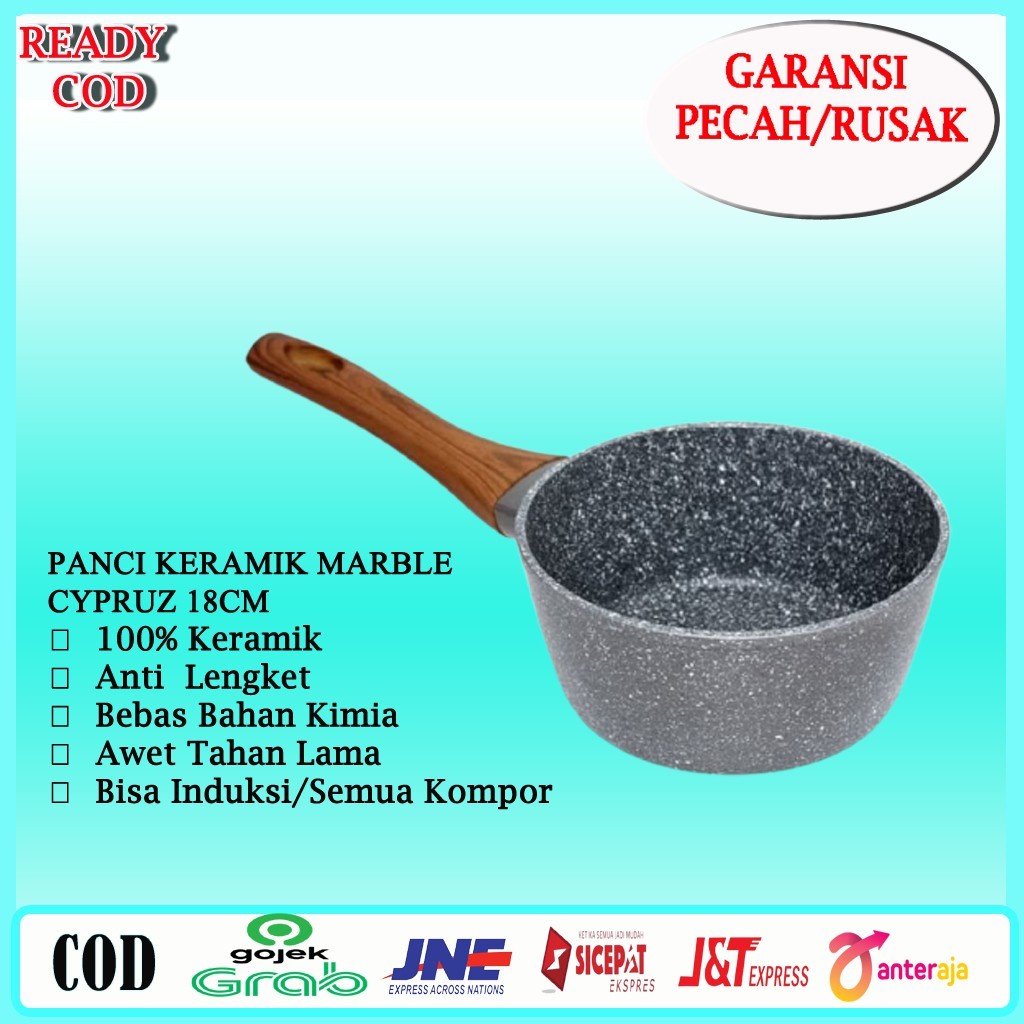Cypruz Panci Sauce Pan Keramik 18 Cm Anti Lengket