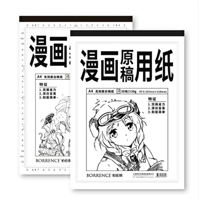 Comics Drawing Paper with Scale Cartoon Sketching Marker Pen Drawing