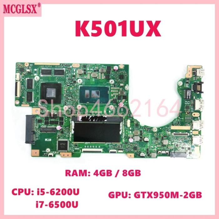 K501UX i5/i7-6th CPU 4GB/8GB RAM GTX950M-2G Mainboard For K501U