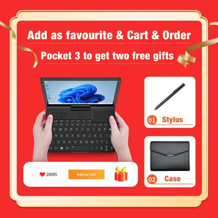 New Cheap GPD Pocket 3 Windows Gaming Laptop Notebook PC Computer