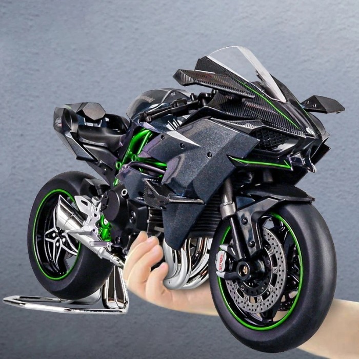 1:9 Kawasaki H2R Ninja Alloy Die Cast Motorcycle Model Toy Vehicle