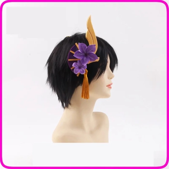 Anime Genshin Impact Raiden Shogun Yoimiya Cosplay Headwear Hairpin