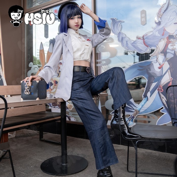 Yelan Cosplay Costumes Game Genshin Impact Cosplay HSIU Pizza Hut