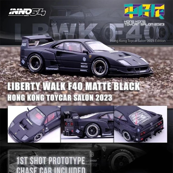 INNO 1:64 LBWK F40 Matte Purple Hong Kong Toycar Salon 2023