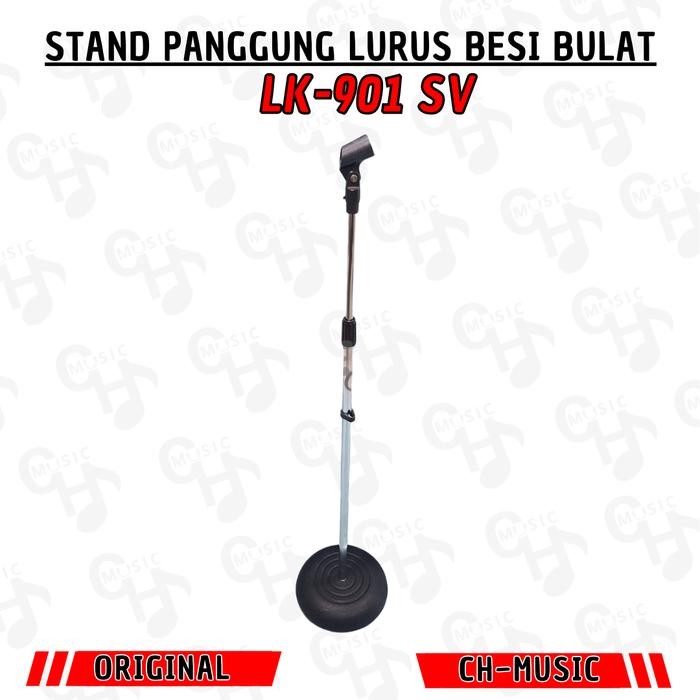 microphone stand stand mic panggung bulat stainless