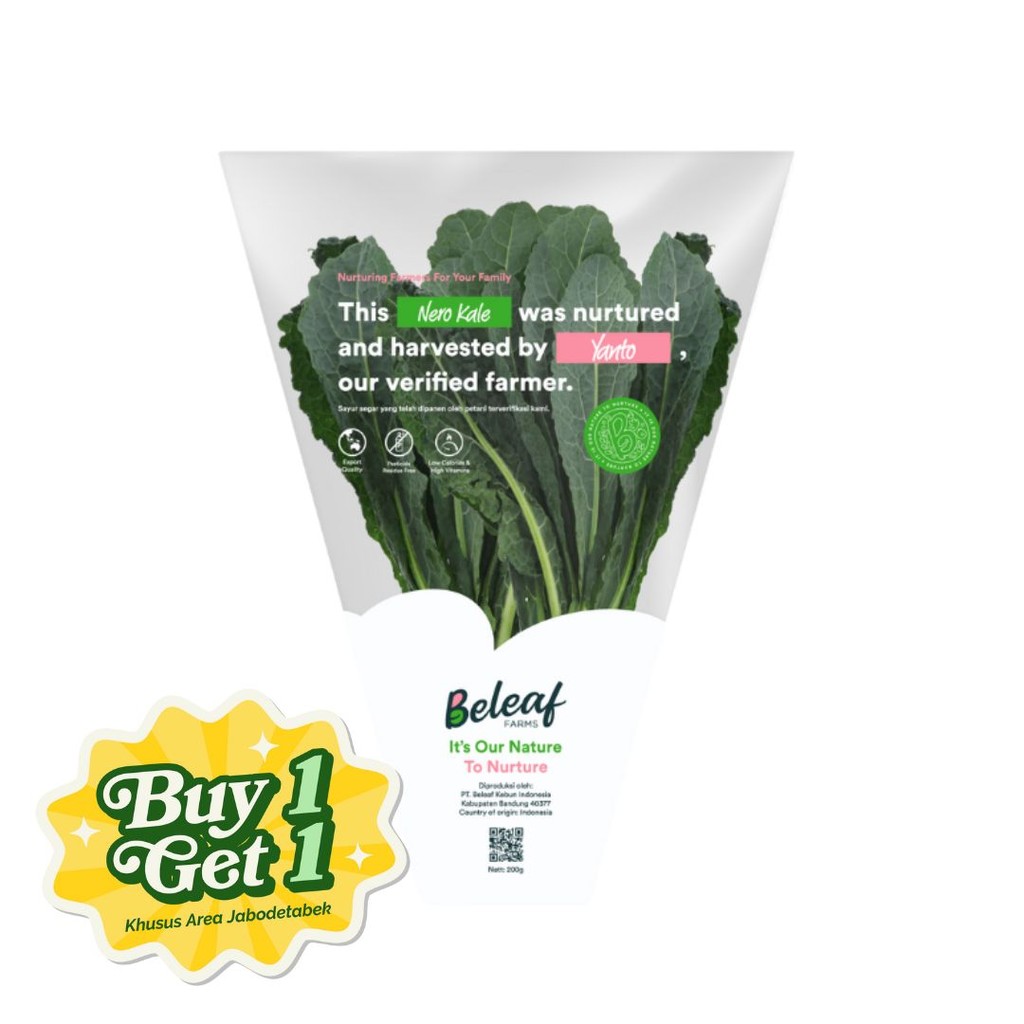

Beleaf Nero Kale B1G1 Hidroponik Hidroponik 1 pack
