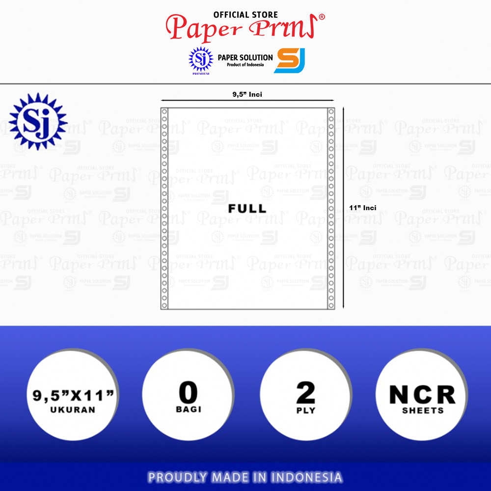 

SJ Pum Kertas Continuous Form 2PLY NCR 9,5" x 11