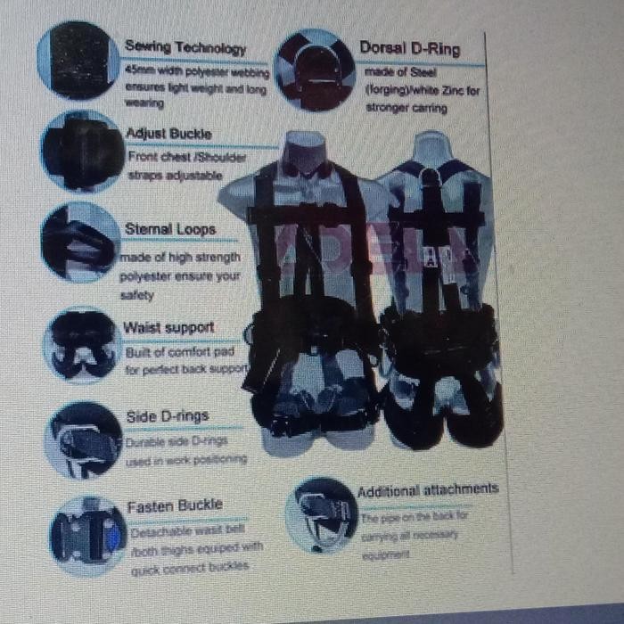 New Adela Hkw 4502 / Full Body Harness Safety Belt Adela - Asli
