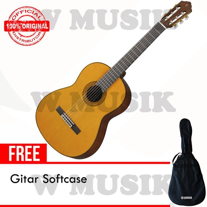 Ready- Yamaha Gitar Akustik C80 / C-80 / C 80 - Natural + Softcase