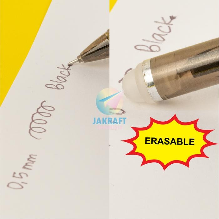 

Ready JT (12 Pcs) GROSIR Pulpen Erasable Gel Pen Ujung Tajam JOYKO GP-279 SHOKYO Hitam Black / Biru