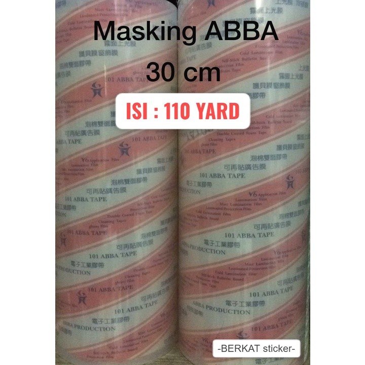 

TRANSFER / MASKING TAPE ABBA 30 cm x 110 yard LAMINASI CUTTING STICKER STIKER 30cm