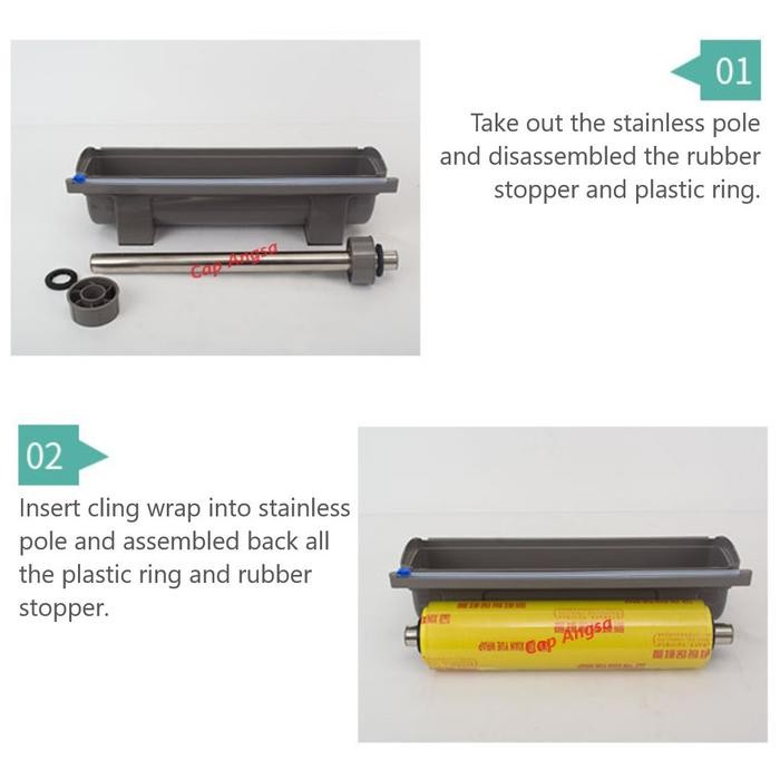 PLASTIK WRAP MAKANAN BESAR CLING WRAP DISPENSER LARGE SLIDING CUTTER