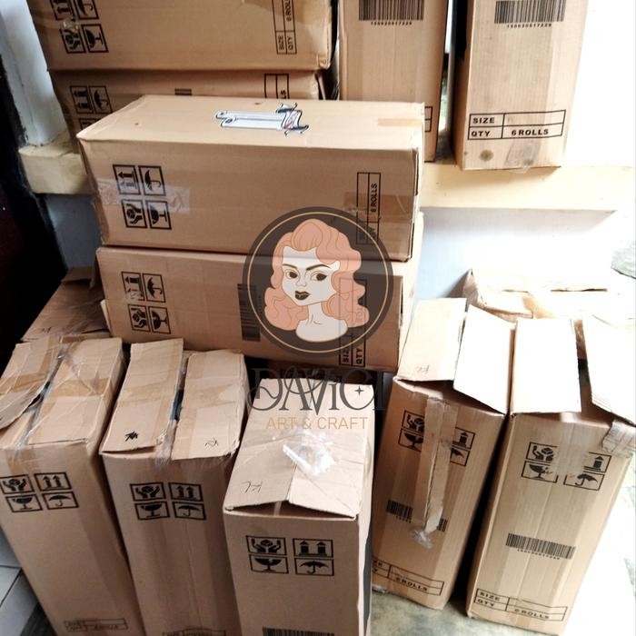 Plastik Wrapping Barang 50 cm Plastik wrapping koper kayu besi