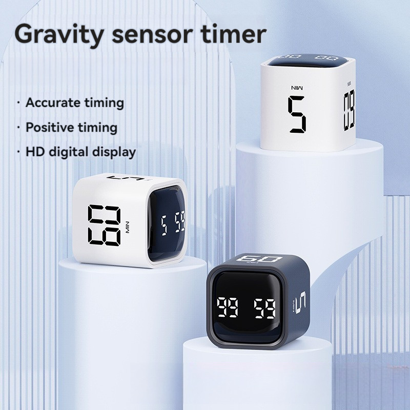 New gravity sensor timer countdown electronic timer student do problem reminder kitchen timer