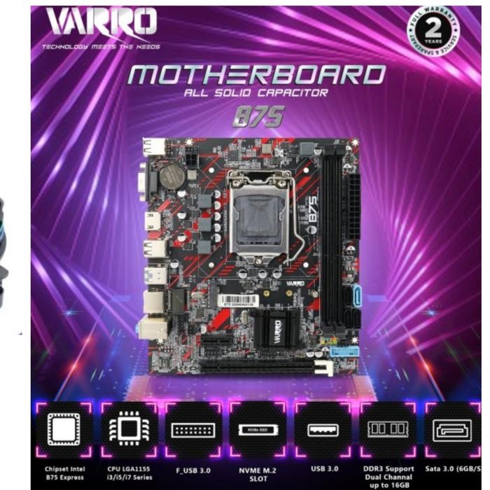 MOTHERBOARD VARRO H61 + PROCESSOR CORE I5 LGA 1155 + RAM 8GB TERLARIS