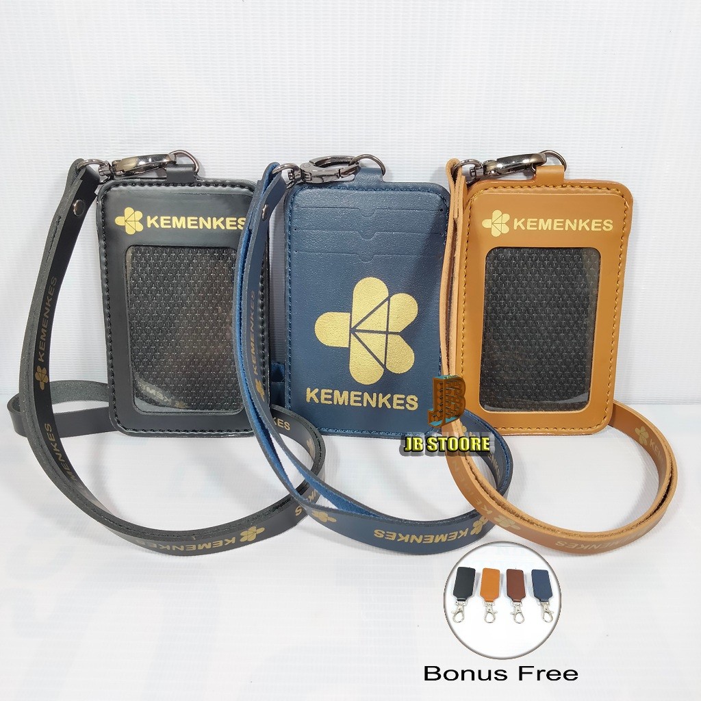 

Tempat Id Card KEMENKES Kulit / Id Card Holder Kemenkes Gantung / name tag kemenkes tali kulit