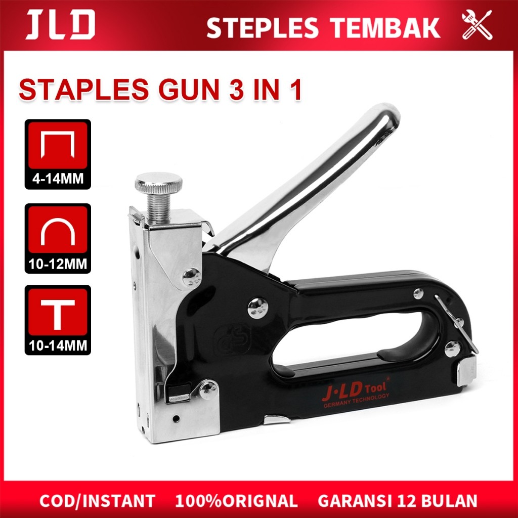 

JLD Stapler Tembak Gun Tacker Alat Staples Paku Tembak 3in1 Multifungsi Pistol Stapler DIY