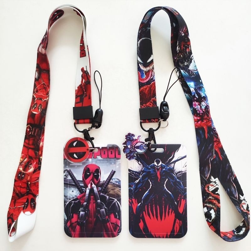 

ID Card Holder Name Tag Lanyard / Kalung Wadah Kartu Identitas Tapping Kereta E-money Marvel Venom