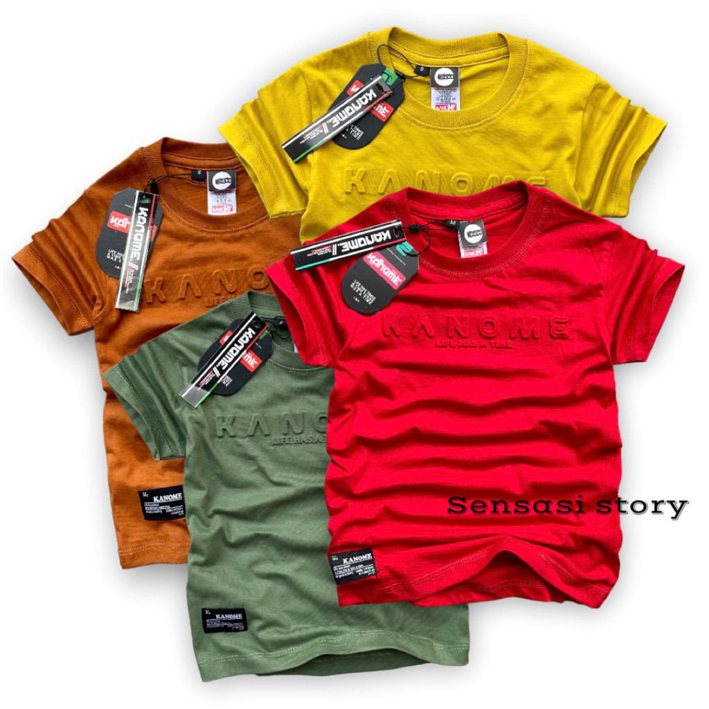 KANOME Baju Kaos Distro Anak Usia 1-12 Tahun,Pakaian Anak Laki Laki