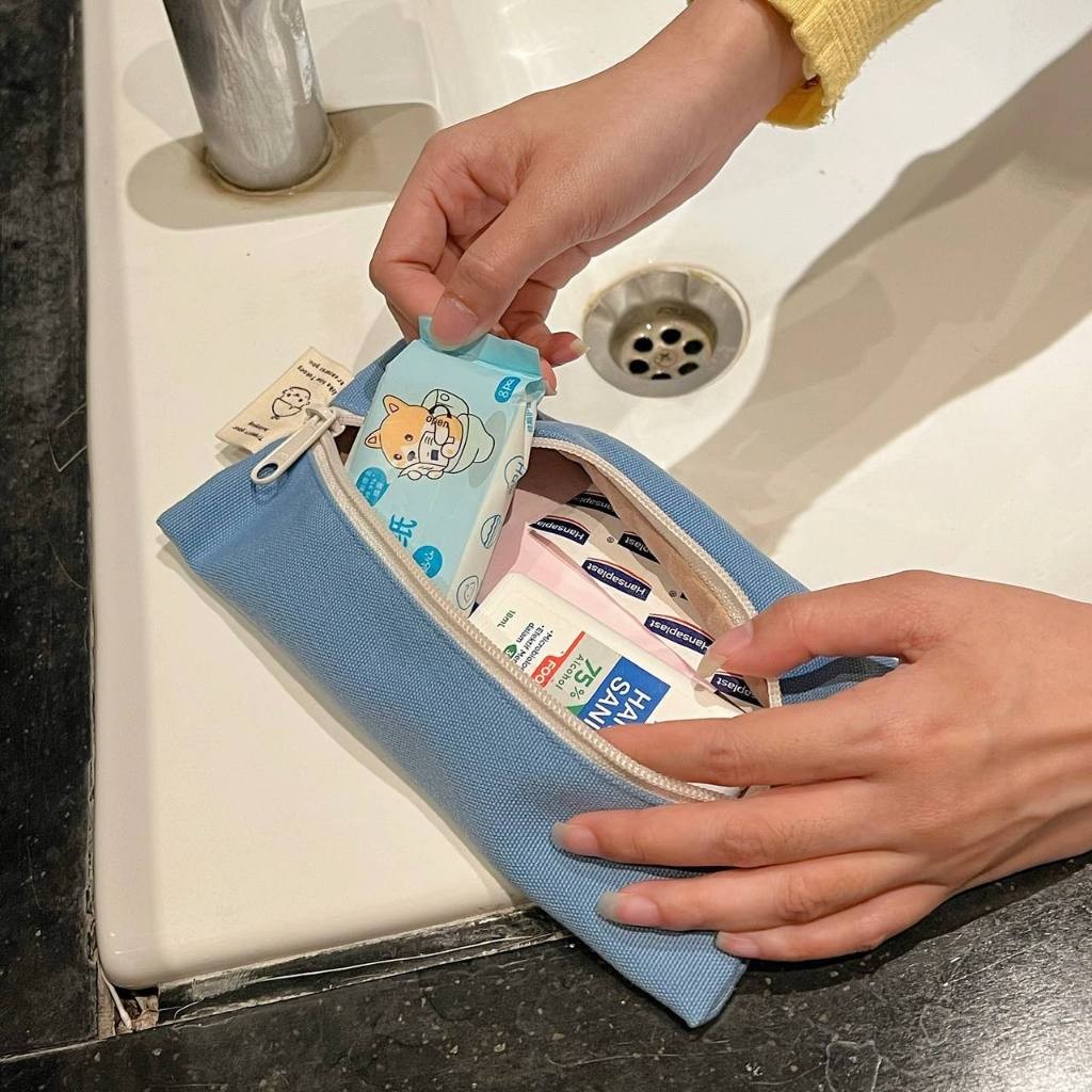 Toteally Flat Pencil Case Aesthetic Pencil Case Kotak Pensil Korea Tempat Pensil Lucu Kotak Pencil