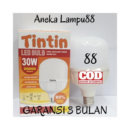 New Lampu TINTIN LED 30Watt - Bohlam Lampu LED 30Watt - Putih