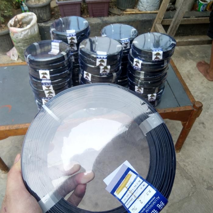PREMIUM Kawat bonsai hitam import 1 ~ 6 mm label biru peralatan bonsai 1 roll
