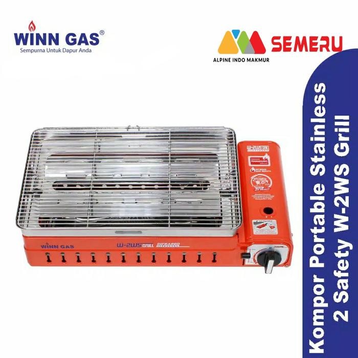 PREMIUM WINN Kompor Gas Tabung Kaleng Grill 2WS Grill