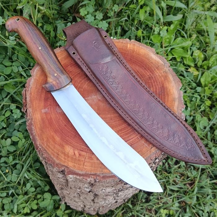 PREMIUM pisau sembelih bullnose butcher chef sarung kulit asli