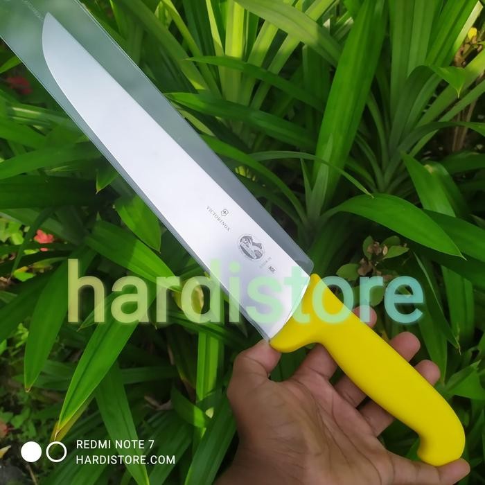 PREMIUM Pisau Sembelih 28 cm Victorinox Butcher Knife 5.5208.28 Yellow Handle