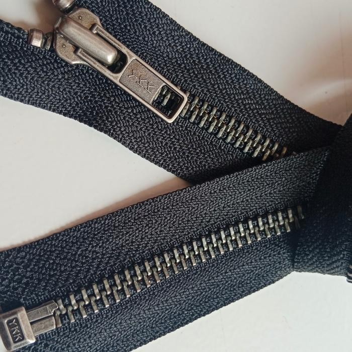 PREMIUM RESLETING JAKET YKK BESI BLACK NIKEL READY 50 CM - 100 CM