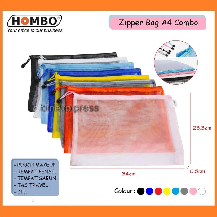 PREMIUM Zipper Bag A4 / Map Zipper / Map Jaring / Map Resleting / DP-793 A4