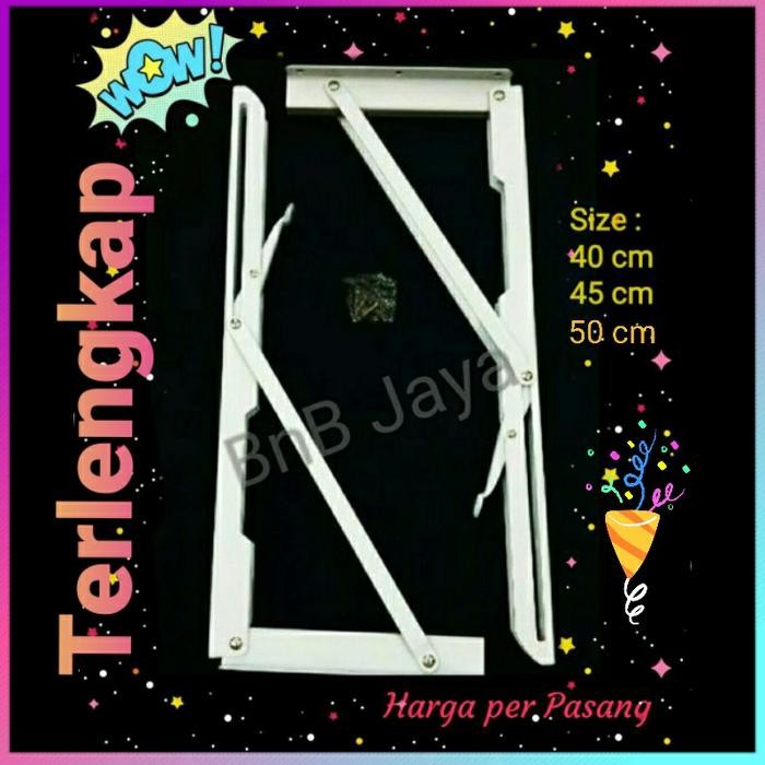 Siku Rak Lipat / Folding Bracket 50 cm / 20 inch