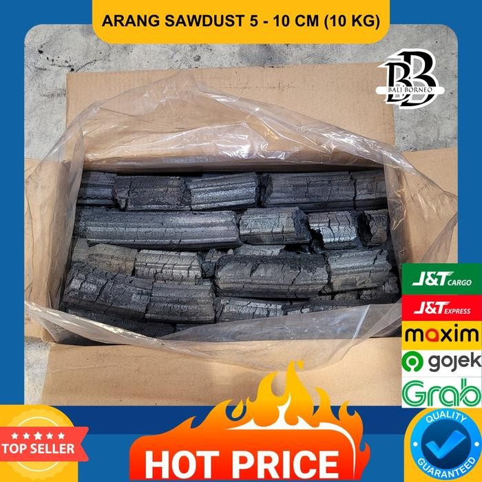PREMIUM Arang Briket Export Quality, Arang Briket Tanpa Asap, Sawdust Charcoal BBQ, Sawdust