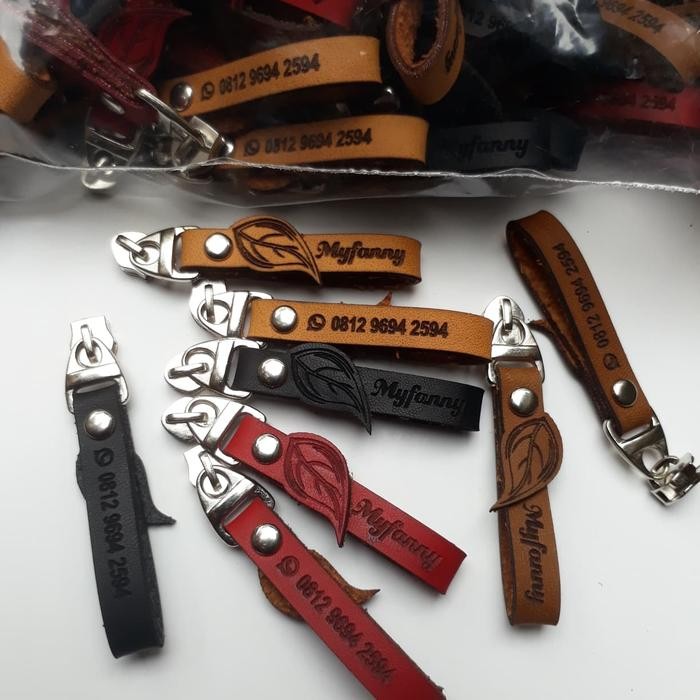 PREMIUM Tarikan resleting label kulit murah