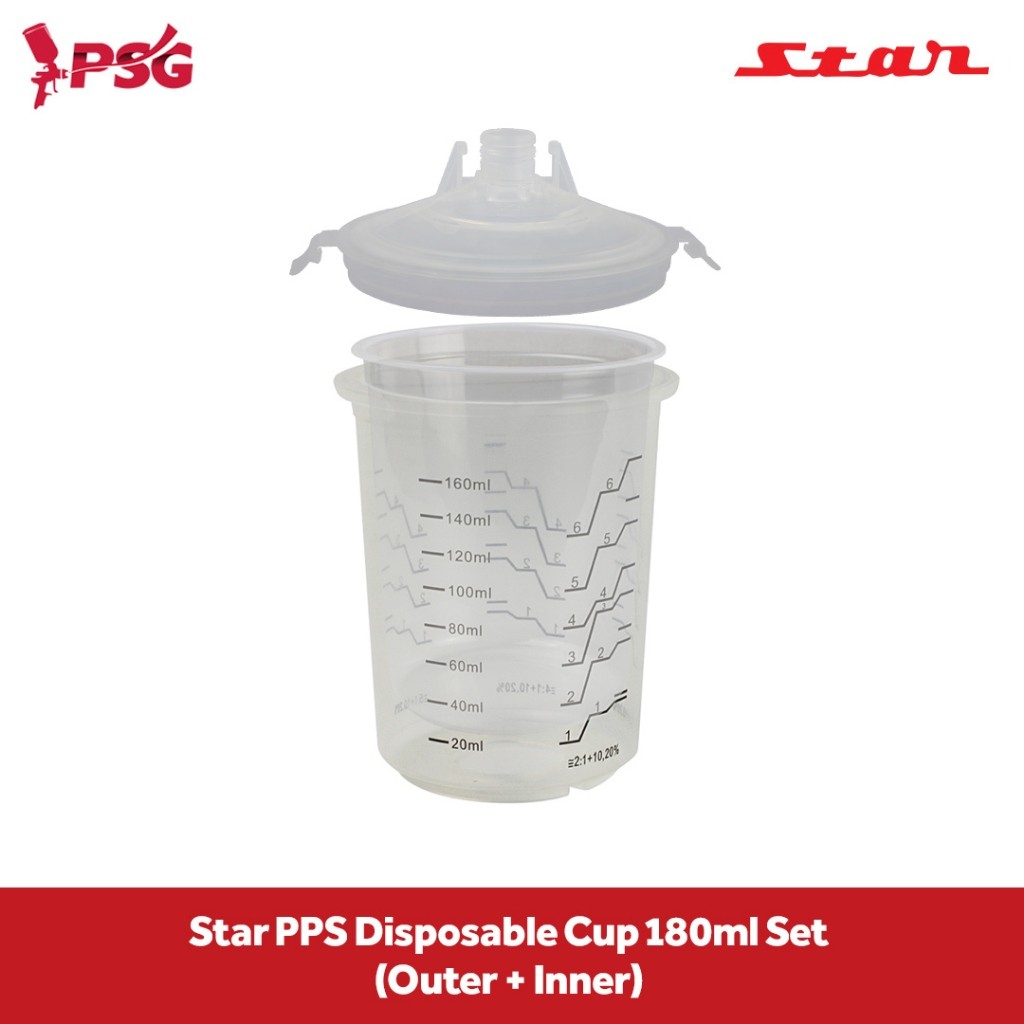 Star PPS Disposable Cup Set (Outer + Inner Container)