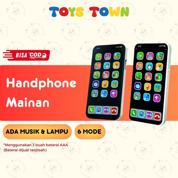 LarisMainan- Mainan Musik Handphone Anak Bayi Smartphone HP Bunyi Lampu