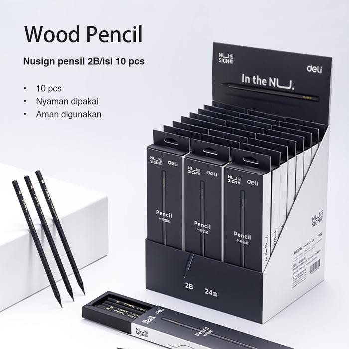 

Ready JT Nusign 2B Pencil / Pensil 2B Design Elegan Nyaman Di Genggam 10 Pcs
