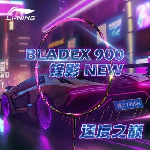 New Raket Badminton Lining Bladex 900 Frontier Shadow Raspberry