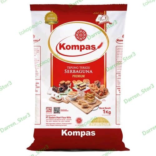 

Terlaris- Tepung Terigu Kompas 1 Kg Isi 10Pcs