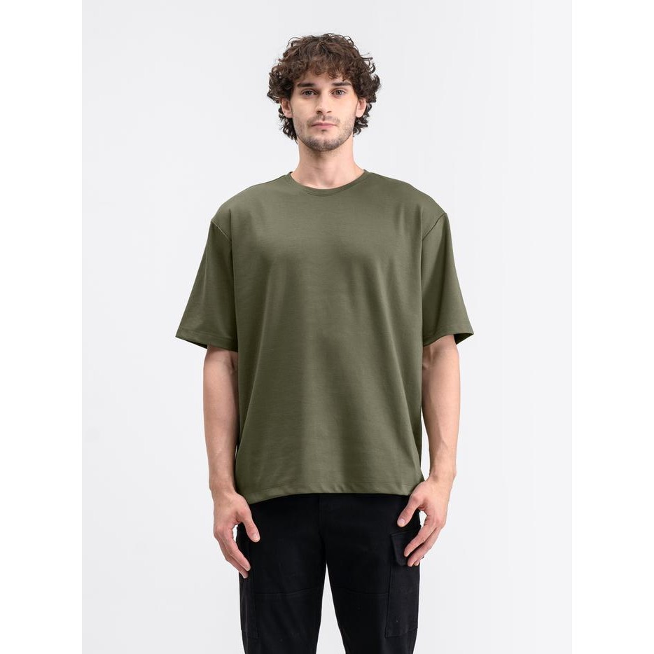 LIVEHAF - BOXY EASE TEE OLIVE