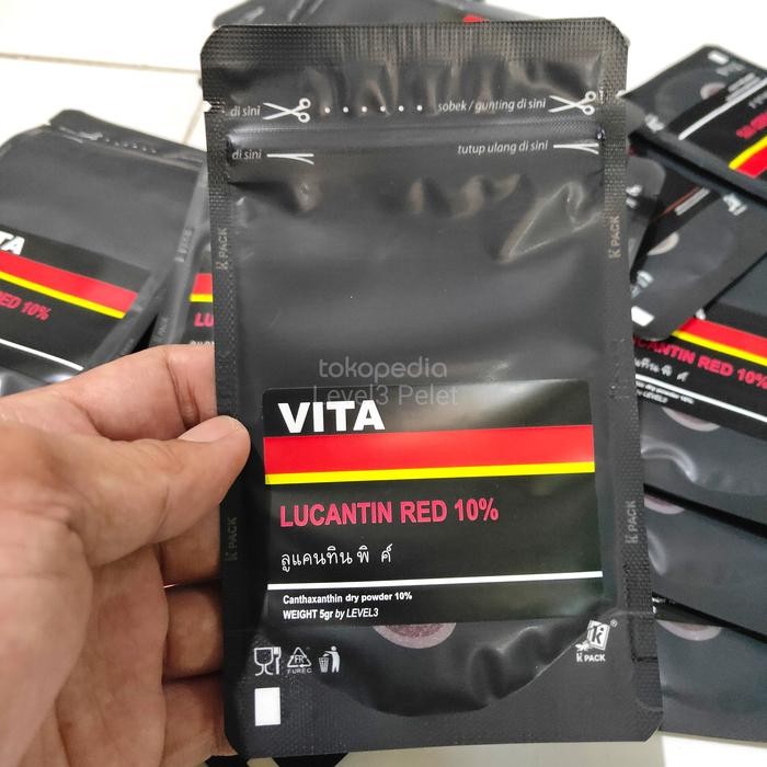 Pawretty- Vita Lucantin Red Original 100% Carophyll Canthaxanthin Merah 5gr Real