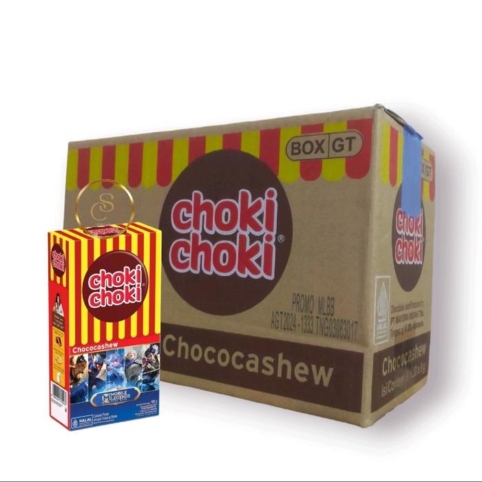 

Choki Choki Cashew 1 Dus / 9 Boks Isi @20 Pcs Camilan Cokelat Manis Chocolate Food Mede Snack Coklat