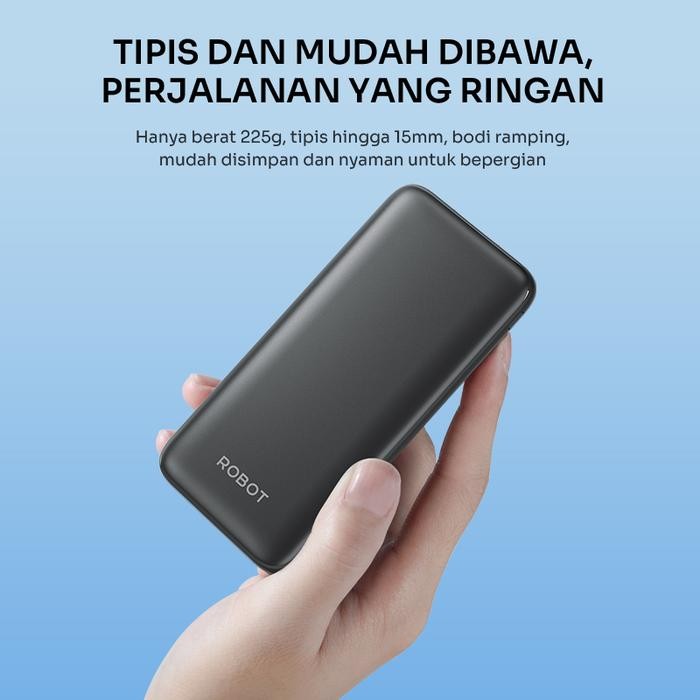 ROBOT PowerBank RT12 10000 mAh Dual Input Output Slim Original - Garansi 1 Tahun [Bisa COD]