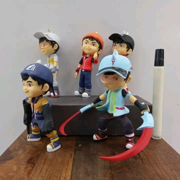 Action //Mainan/Topper Kue Boboiboy Supra Set 5 Termurah