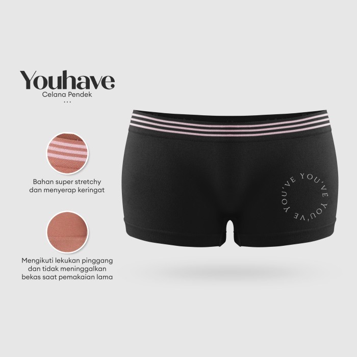 You've Celana Dalam Boxer Wanita Korset Celana Short Boyshort 300086
