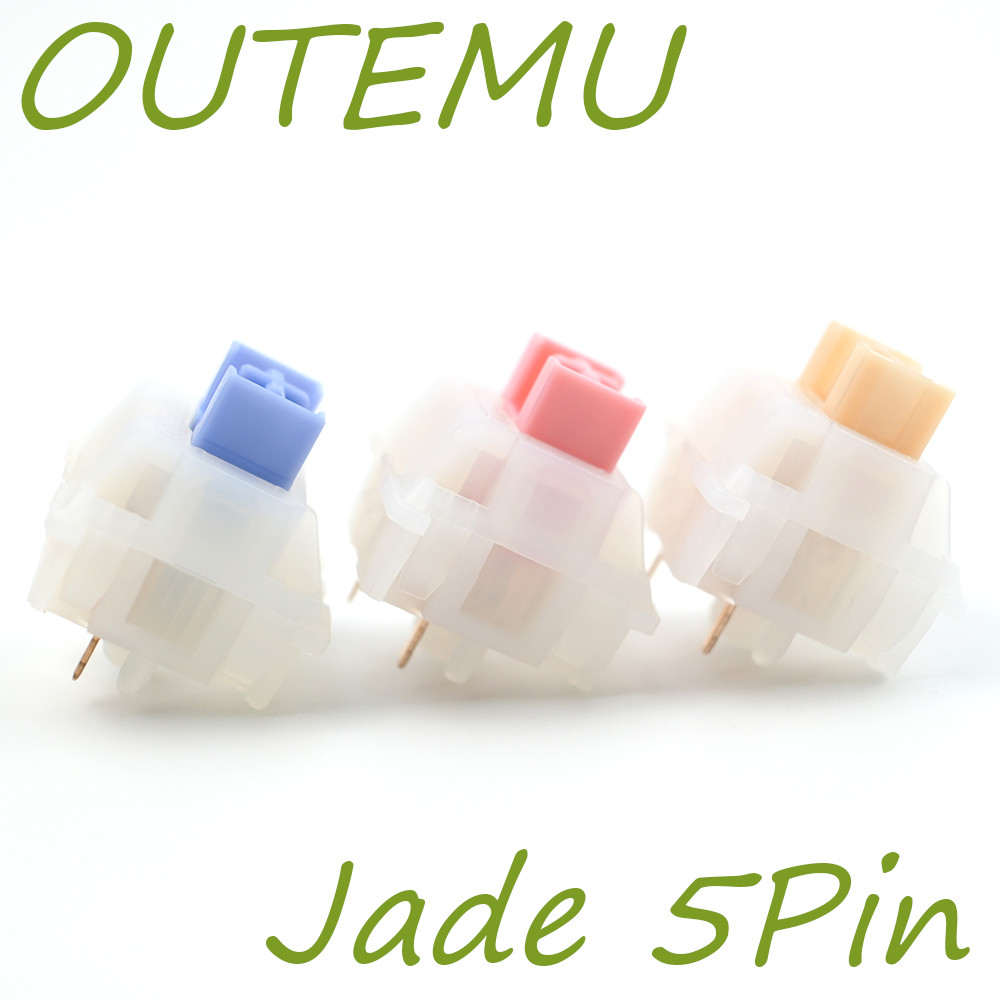 Outemu Switches Yellow Jade Switch Mechanical Keyboard Lubed Switches 5Pin Silent Tactile Linear